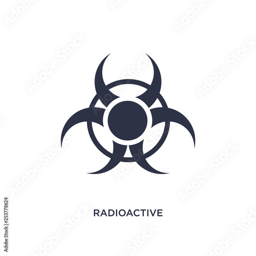 radioactive icon on white background. Simple element illustration from ecology concept.