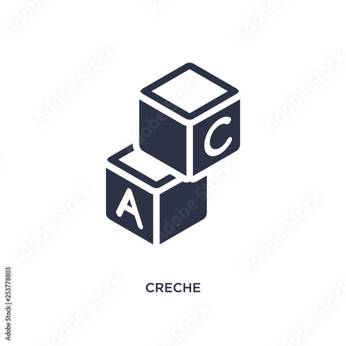 creche icon on white background. Simple element illustration from education concept.