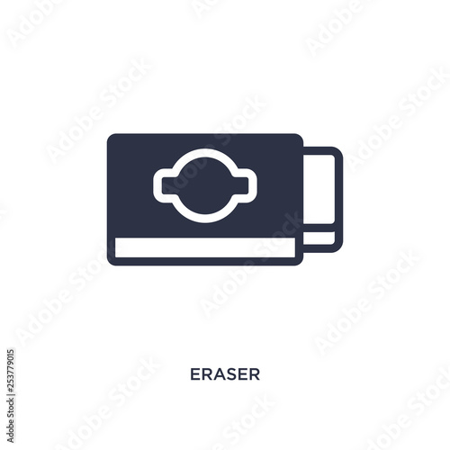 eraser icon on white background. Simple element illustration from education concept.