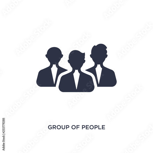 group of people icon on white background. Simple element illustration from education concept.