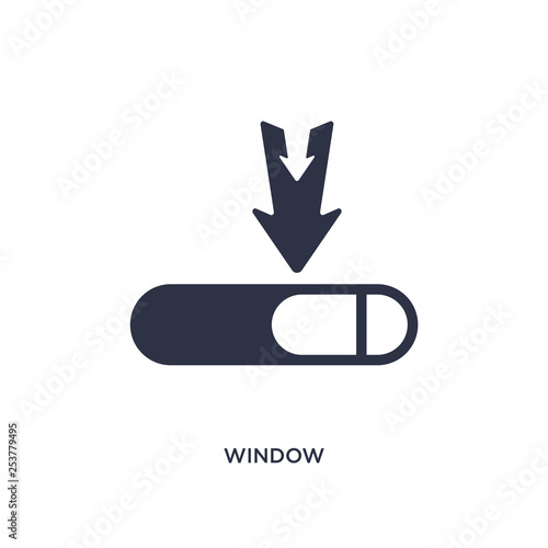 window scrolling medium icon on white background. Simple element illustration from education concept.