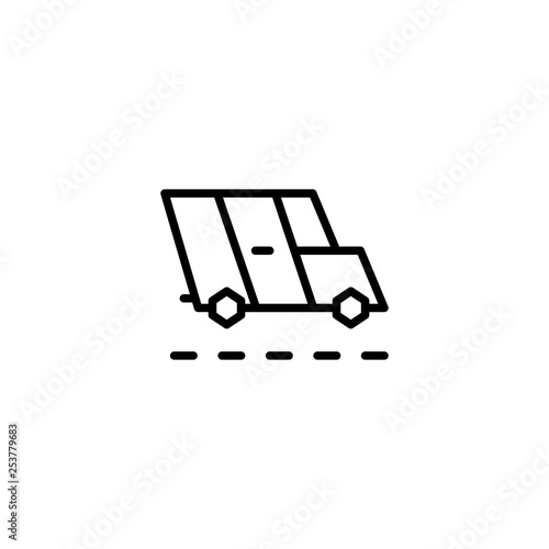 Cargo truck icon. Courier sign