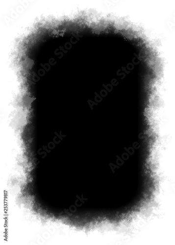 Watercolor Decorative Black and White Photo Frame