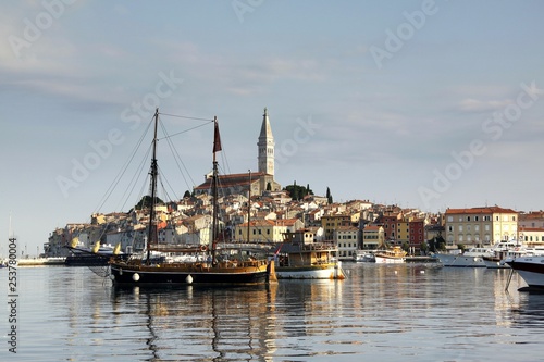 rovinj, Croatia, city, yacht, sea, town, rovinj, water, old, architecture, boat, panorama, istria, view, church, building, landscape, port, tower, 