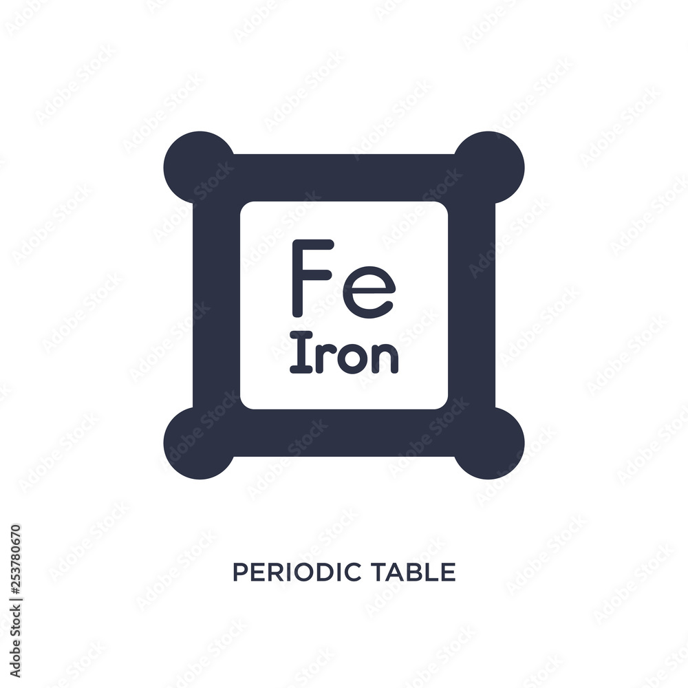 periodic table icon on white background. Simple element illustration from education 2 concept. periodic table icon on white background. Simple element illustration from education 2 concept.