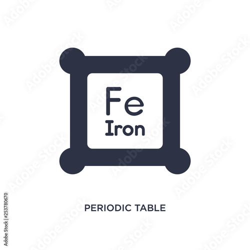 periodic table icon on white background. Simple element illustration from education 2 concept.