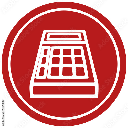 math calculator circular icon