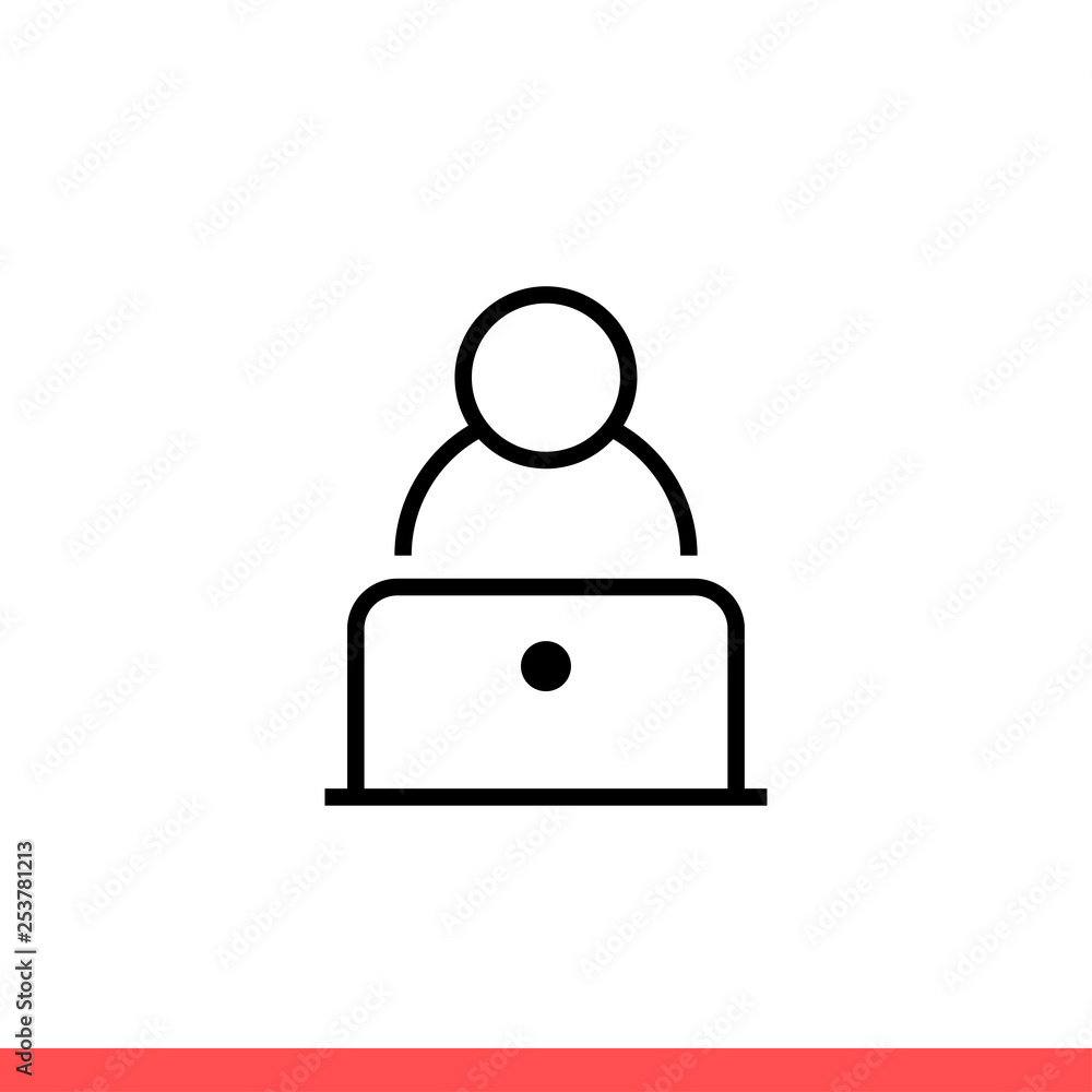 Blogger vector icon, lovely man symbol. Simple, flat design for web or mobile app Blogger vector icon, lovely man symbol. Simple, flat design for web or mobile app
