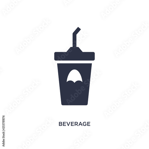 beverage icon on white background. Simple element illustration from fast food concept.