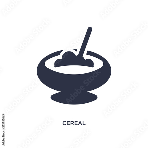 cereal icon on white background. Simple element illustration from fast food concept.