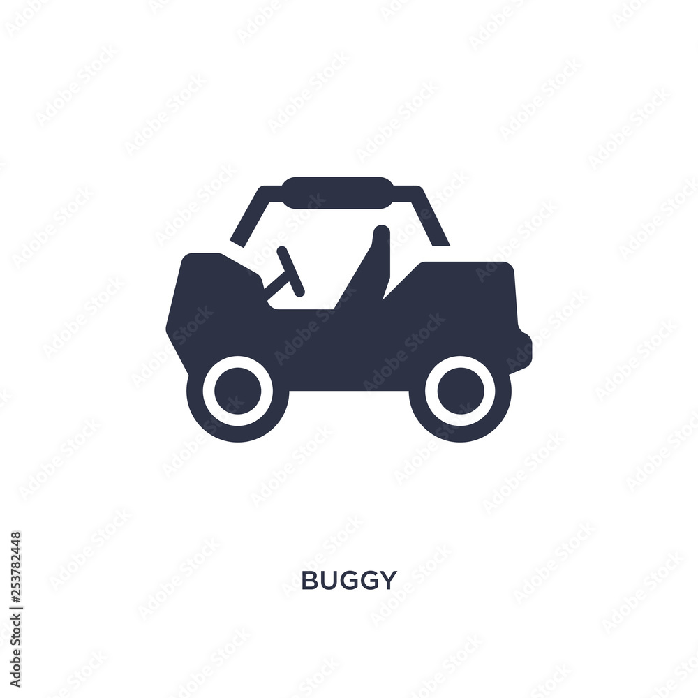buggy icon on white background. Simple element illustration from free time concept.