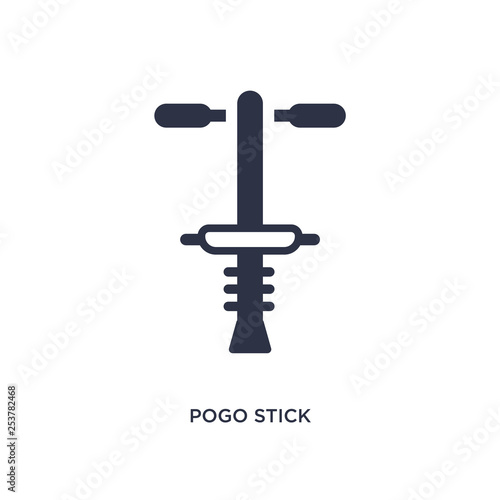 pogo stick icon on white background. Simple element illustration from free time concept. photo