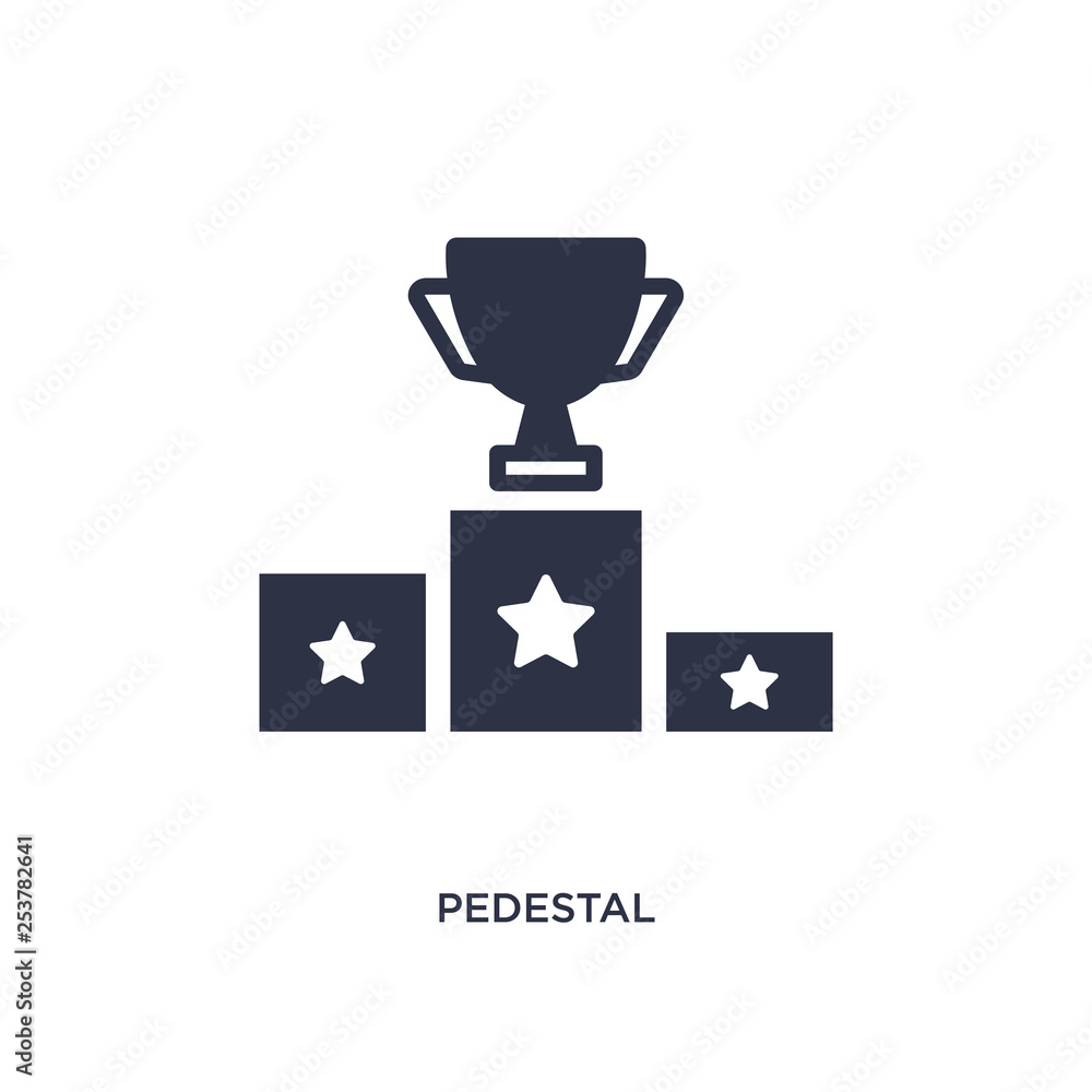 pedestal icon on white background. Simple element illustration from free time concept. pedestal icon on white background. Simple element illustration from free time concept.