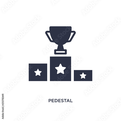 pedestal icon on white background. Simple element illustration from free time concept.