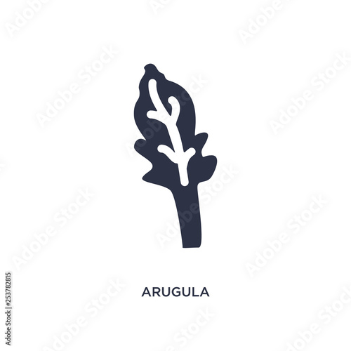 arugula icon on white background. Simple element illustration from fruits and vegetables concept.
