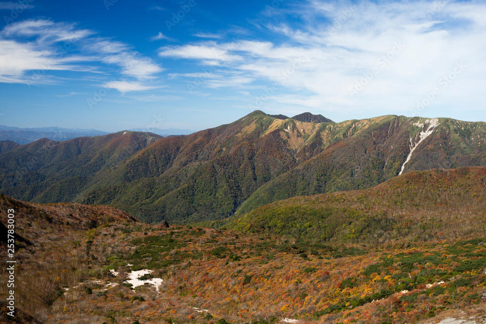 那須岳の紅葉と山並み#6