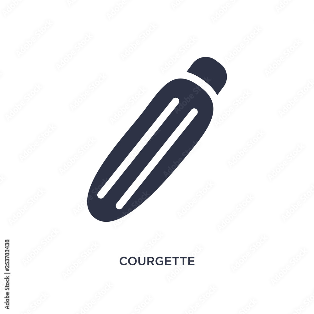 courgette icon on white background. Simple element illustration from fruits concept. courgette icon on white background. Simple element illustration from fruits concept.