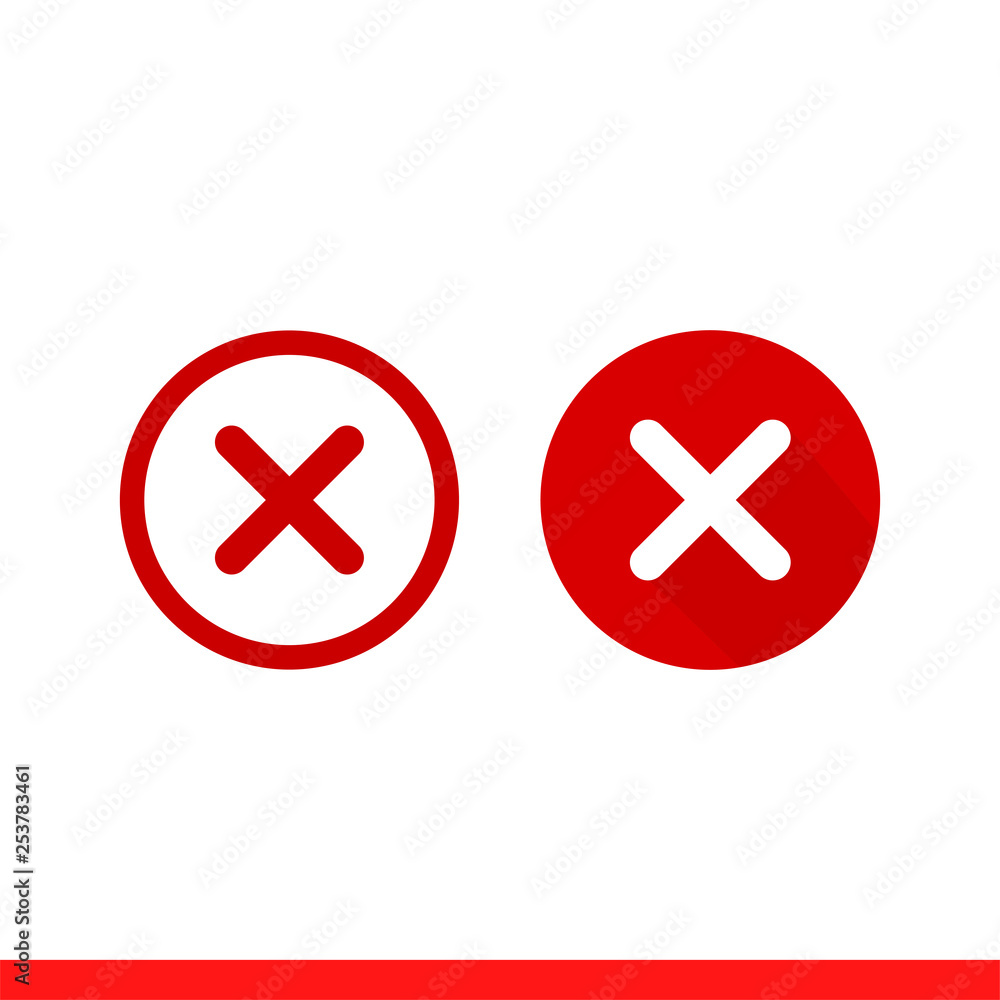 Fototapeta premium Tick and cross vector icon, checkmark symbol. Simple, flat design for web or mobile app