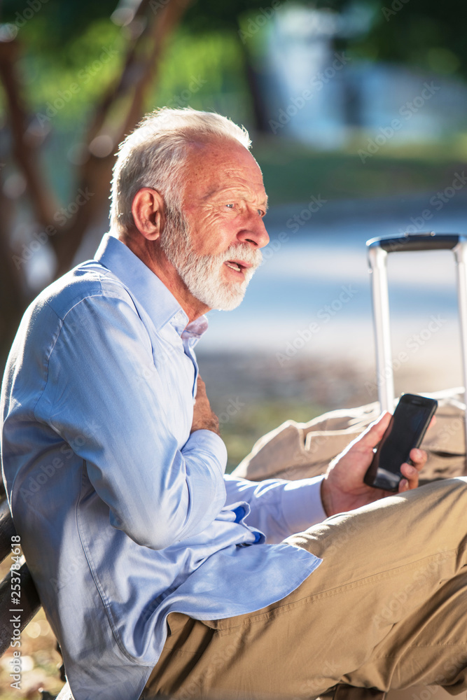 Health elderly concept Senior men cardiac arrest heart attack in park Severe heartache Health elderly concept Senior men cardiac arrest heart attack in park Severe heartache