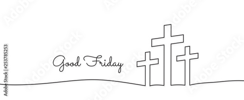 concept of the crucifixion in the form of 3 crosses goodfriday holiday