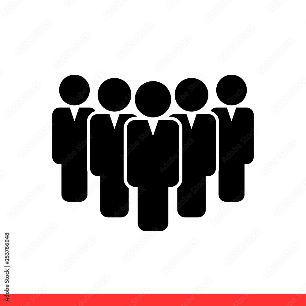 People vector icon, group team symbol. Simple, flat design for web or mobile app People vector icon, group team symbol. Simple, flat design for web or mobile app