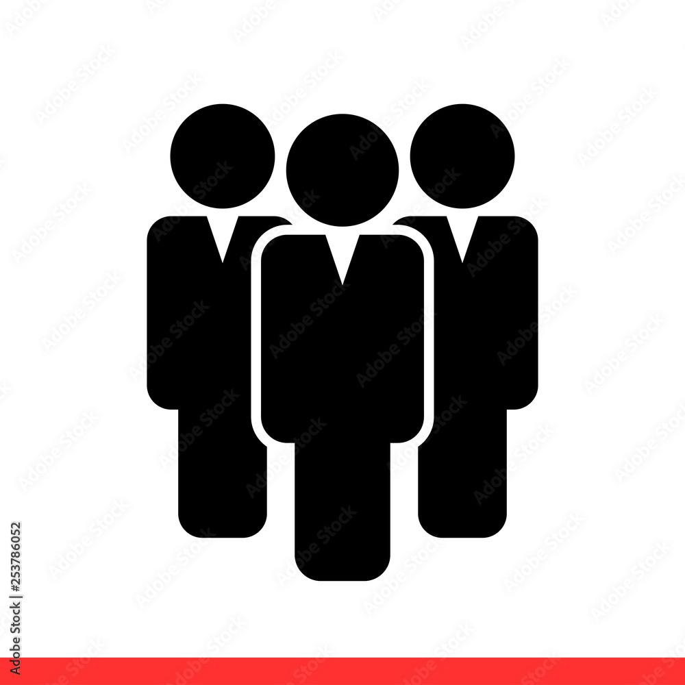 People vector icon, group team symbol. Simple, flat design for web or mobile app People vector icon, group team symbol. Simple, flat design for web or mobile app