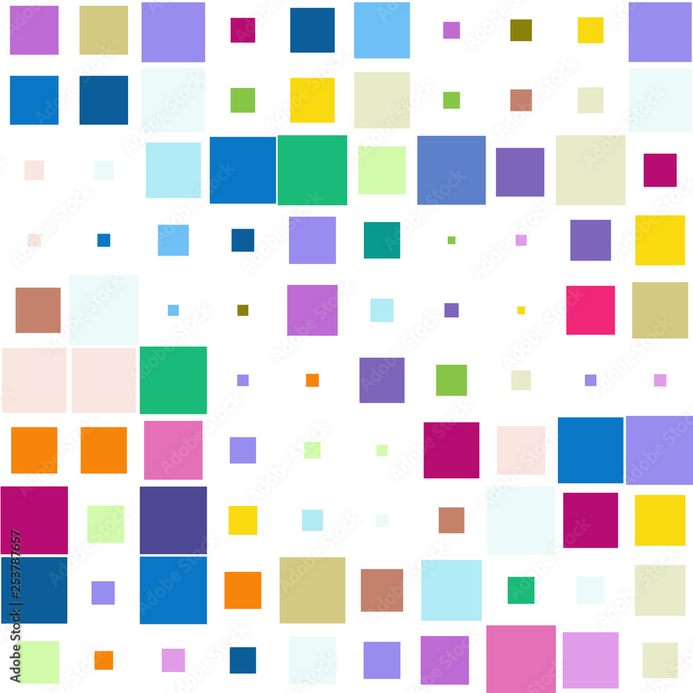 Mosaic of a bright colorful squares on a white background. Mosaic of a bright colorful squares on a white background.