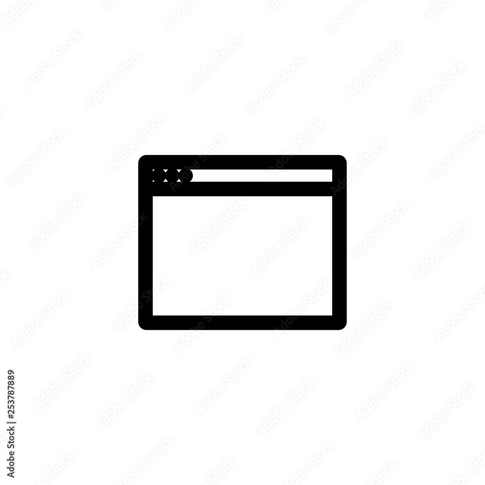 Web page icon. Browser sign Web page icon. Browser sign