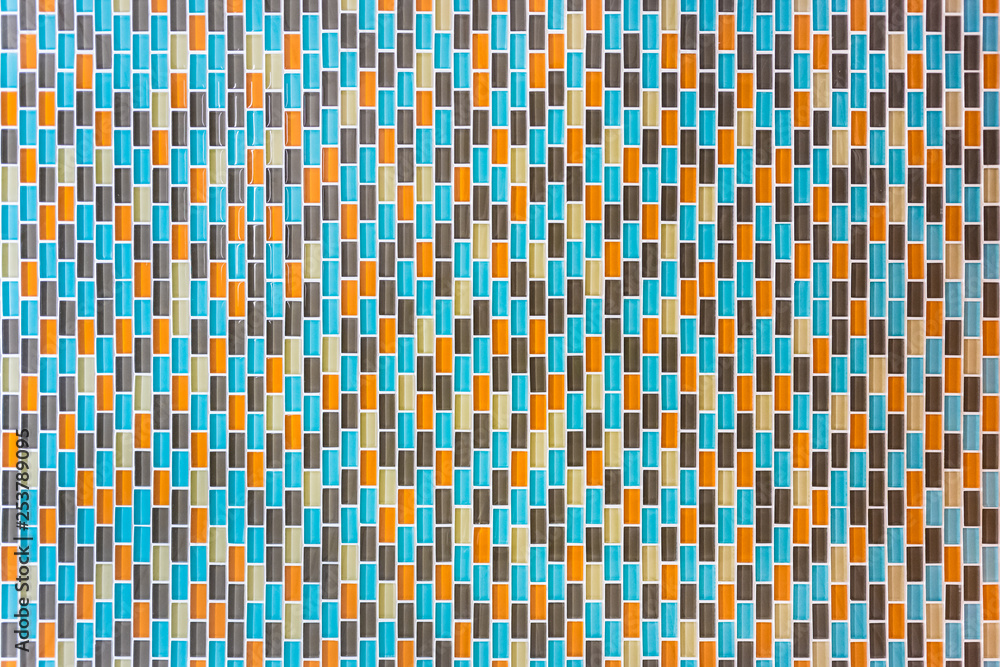 Fototapeta premium Multicolored tiled surface