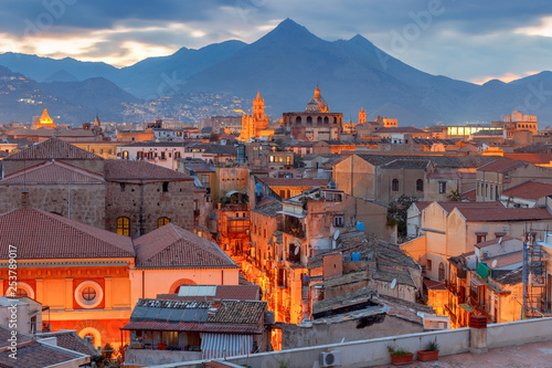 Palermo at sunset.