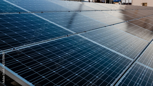 Solar panels in urban area, alternative energy