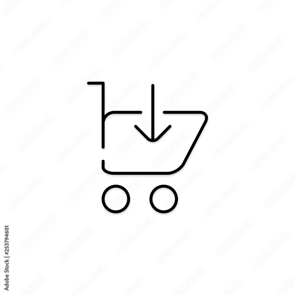 Shopping cart icon. Store basket sign Shopping cart icon. Store basket sign