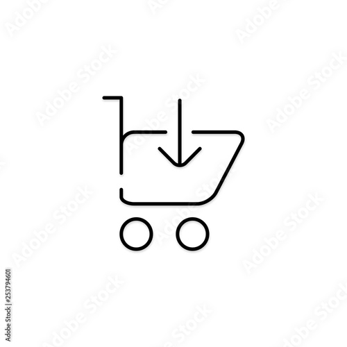 Shopping cart icon. Store basket sign