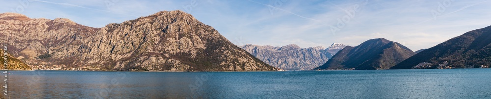 Panoramic views of Perast and Kotor. Panoramic views of Perast and Kotor.