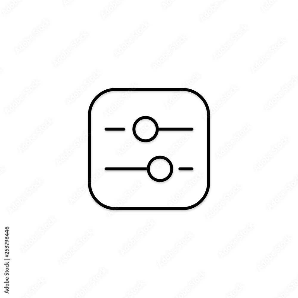 Music equalizer icon. Dj mixer sign Music equalizer icon. Dj mixer sign