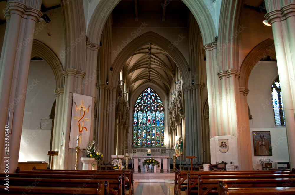 Interior of Salford Cathedral, Greater Manchester, UK