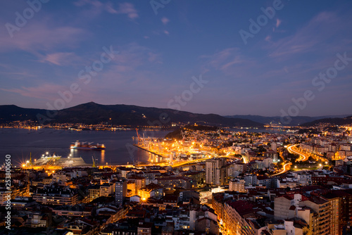 aerial panoramas of the city of vigo