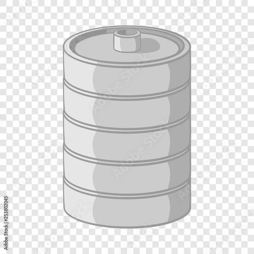 Aluminum barrel for beer icon in cartoon style isolated on background for any web design 