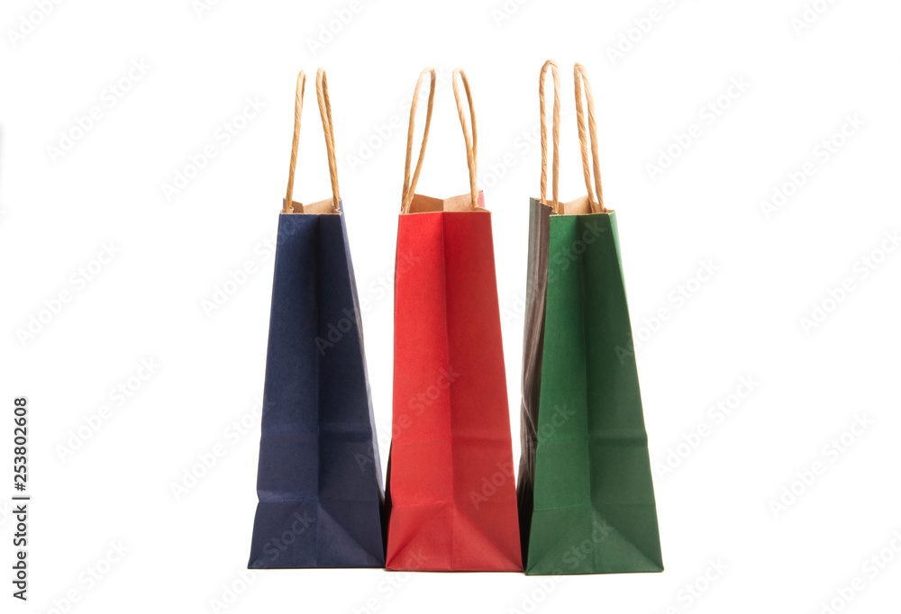 paper colored shopping bags