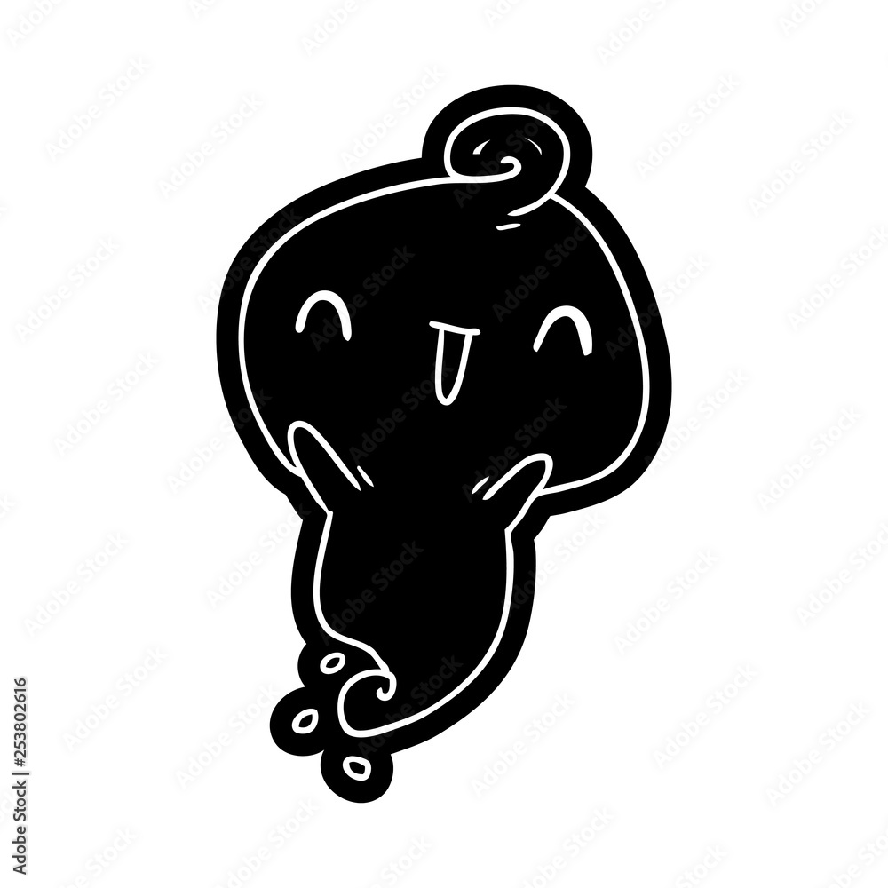 cartoon icon kawaii cute dead ghost cartoon icon kawaii cute dead ghost