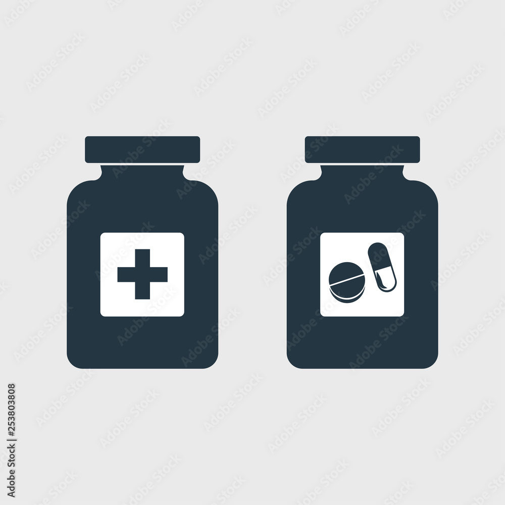 Pill bottle with pills and tablets, medicine isolated on background. Heap of medicines, capsules, drug. Healthcare. Medical vector illustration. Flat style. Pill bottle with pills and tablets, medicine isolated on background. Heap of medicines, capsules, drug. Healthcare. Medical vector illustration. Flat style.