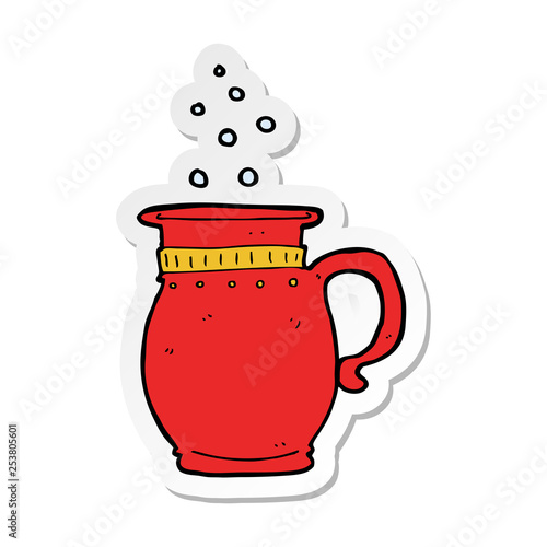sticker of a cartoon beer tankard