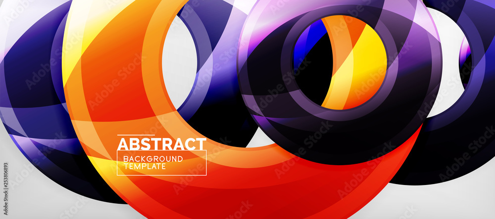 Glossy circles geometric background Glossy circles geometric background