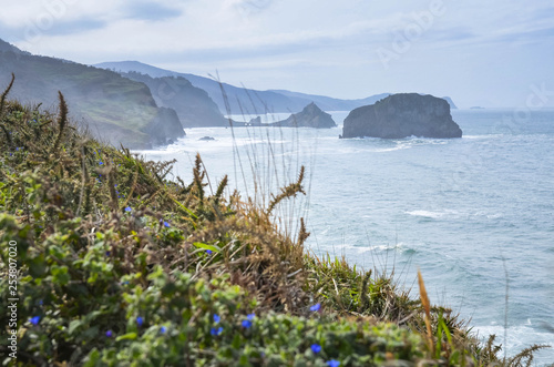 Gaztelugatxe seen from the lighthouse of Matxitxako, Vizcaya, Basque Country, Spain photo