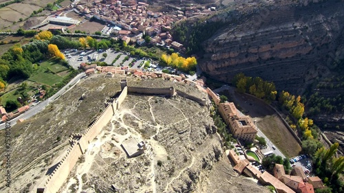 Albarracin. Beautiful village of Teruel. Spain. Aerial photo by Drone photo