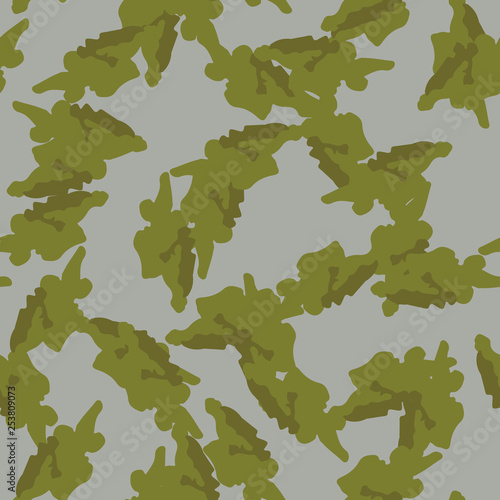 Field camouflage of various shades of green and gray colors