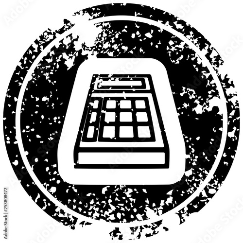 math calculator distressed icon