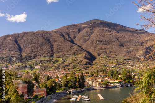 Italy, Lecco, Lake Como, cityscape viewed from high above