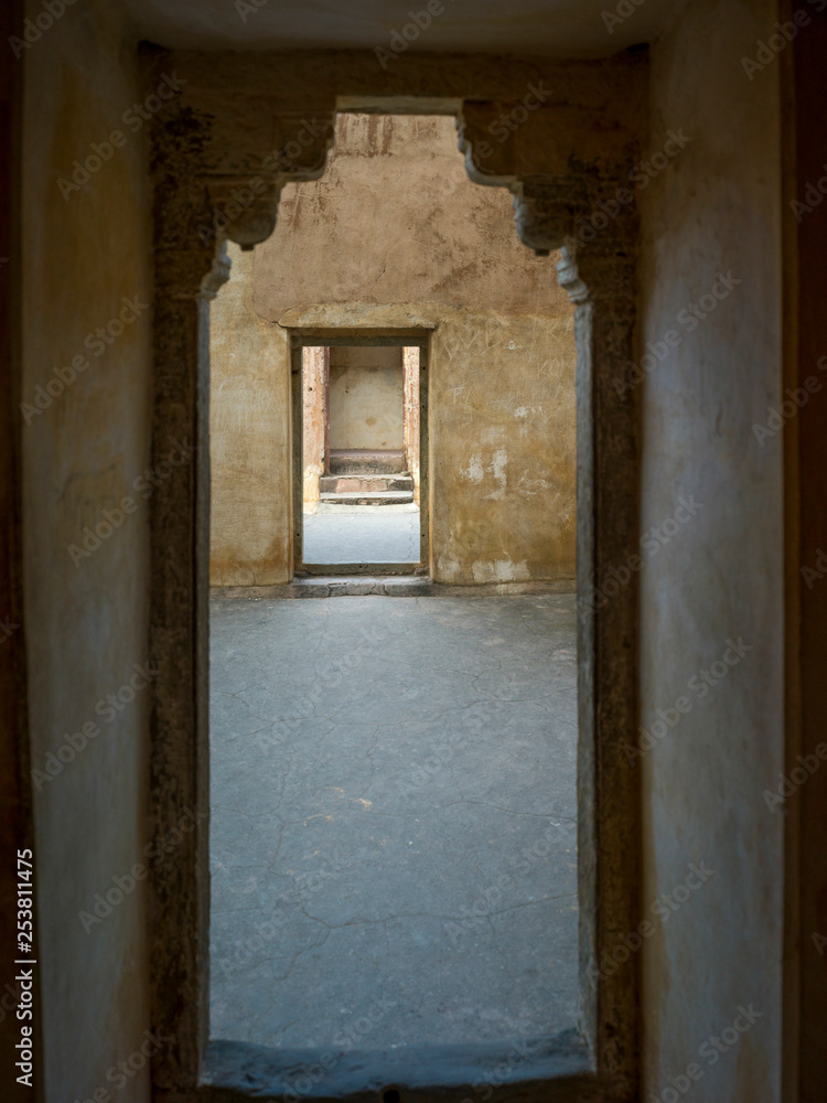 Fototapeta premium Entrance to a fort, Amber Fort, Jaipur, Rajasthan, India