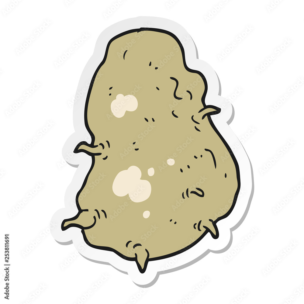sticker of a cartoon potato sticker of a cartoon potato